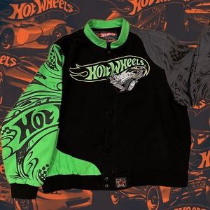 Hot Wheels licensed neon green twill racing snap jacket JH Design Group